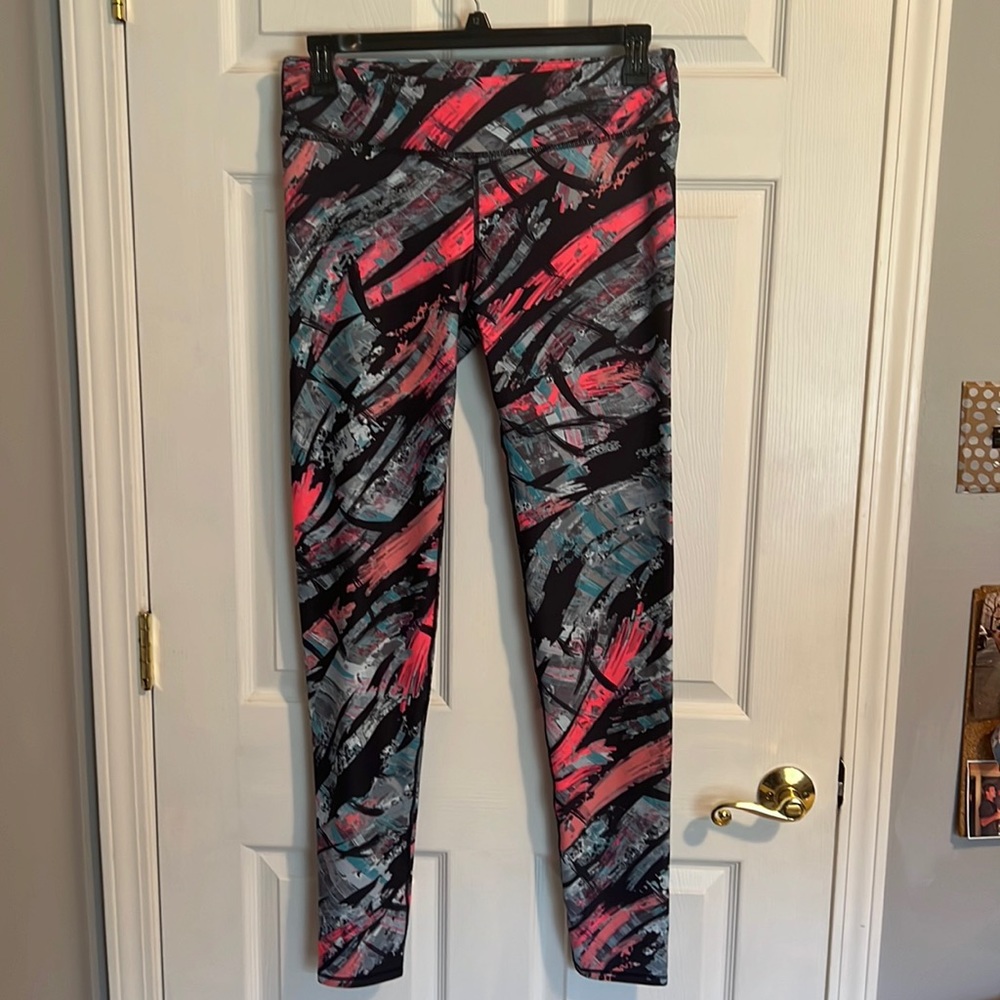 Fabletics Salar Legging - retro 80s/90s pink/black/teal “Goddess” print design